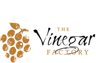Vinegar Factory Logo With Bunch Grapes